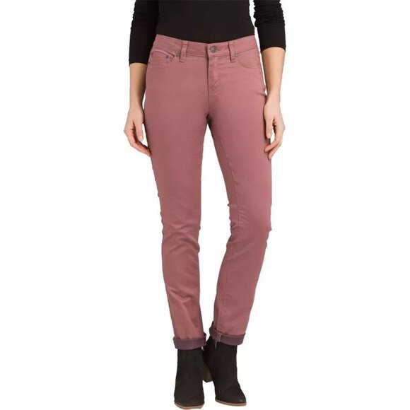 Prana Kara Jeans Organic Cotton Mauve Dusty Rose Pink Low Rise Jean - NWOT - Picture 2 of 12